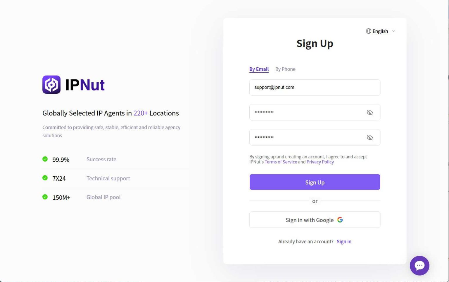Zinia Browser Proxy Configuration Guide for IPNut