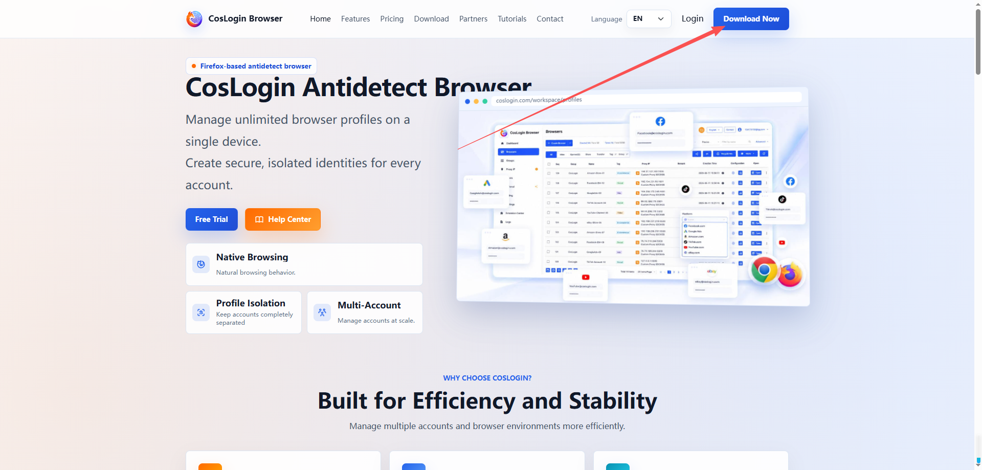 CosLogin download page